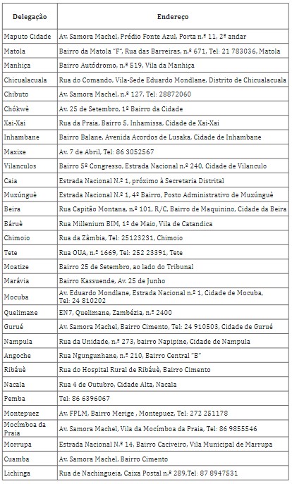 Delegações do INAS, IP